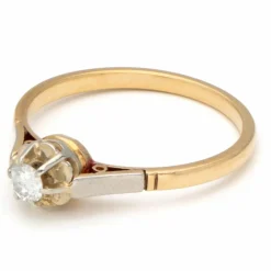 Bague solitaire 2 Ors Diamant