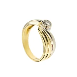 Bague solitaire 2 ors diamant 0,30 ct