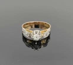 Bague solitaire 2 Ors Diamant