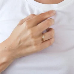 Bague Solitaire 2 ors diamant Entre Nous
