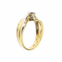 Bague solitaire 2 ors diamant 0,30 ct