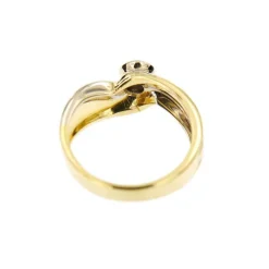 Bague solitaire 2 ors diamant 0,30 ct