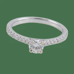 Bague Solitaire accompagné