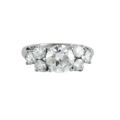 Bague Solitaire accompagné Diamant 2.07cts