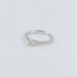 Bague Solitaire accompagné