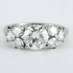 Bague Solitaire accompagné Diamant 2.07cts