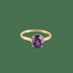 Bague Solitaire Améthyste