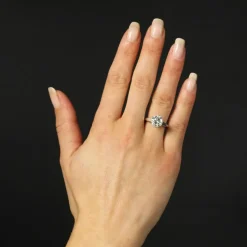 Bague solitaire Art Déco diamant