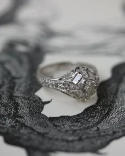 Bague Solitaire Art Déco Diamants