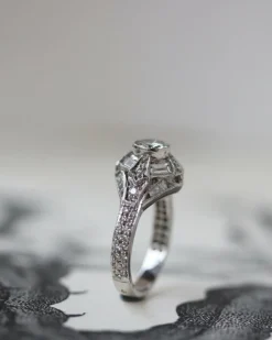 Bague Solitaire Art Déco Diamants