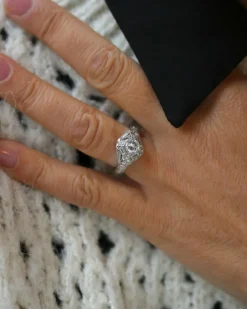 Bague Solitaire Art Déco Diamants