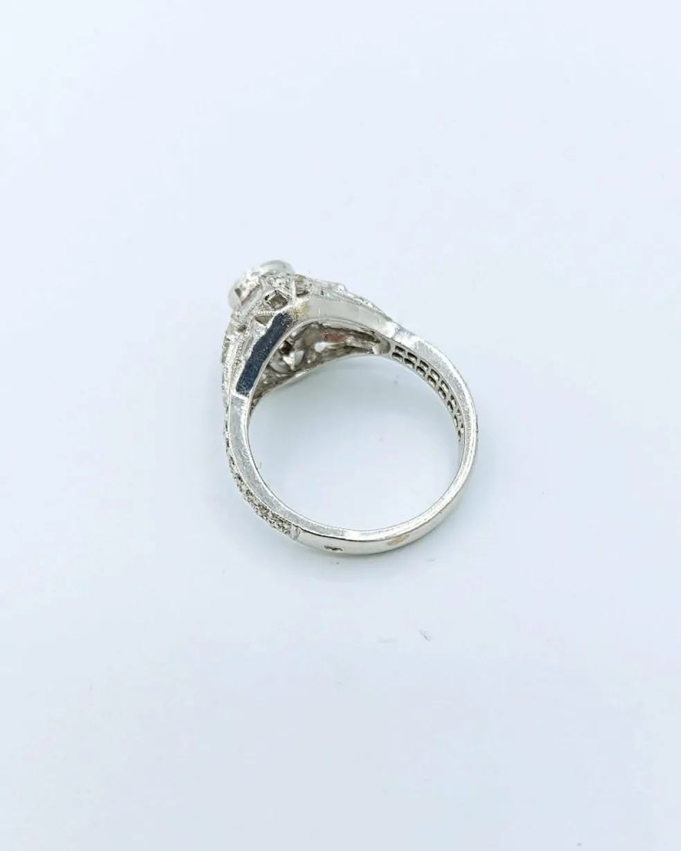 Bague Solitaire Art Déco Diamants