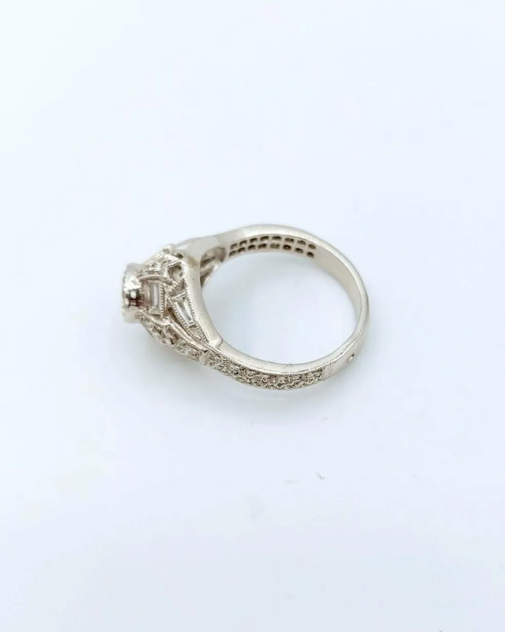 Bague Solitaire Art Déco Diamants