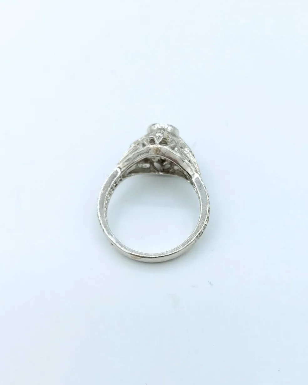 Bague Solitaire Art Déco Diamants