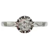 Bague solitaire Art Déco or blanc et platine, diamant (circa 1930)