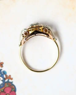 Bague Solitaire Art Déco Ors et Diamant