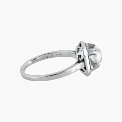 BAGUE SOLITAIRE ART DÉCO PLATINE & DIAMANT