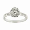 Bague solitaire avec diamants 0,84 ct