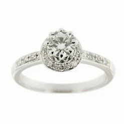 Bague solitaire avec diamants 0,84 ct