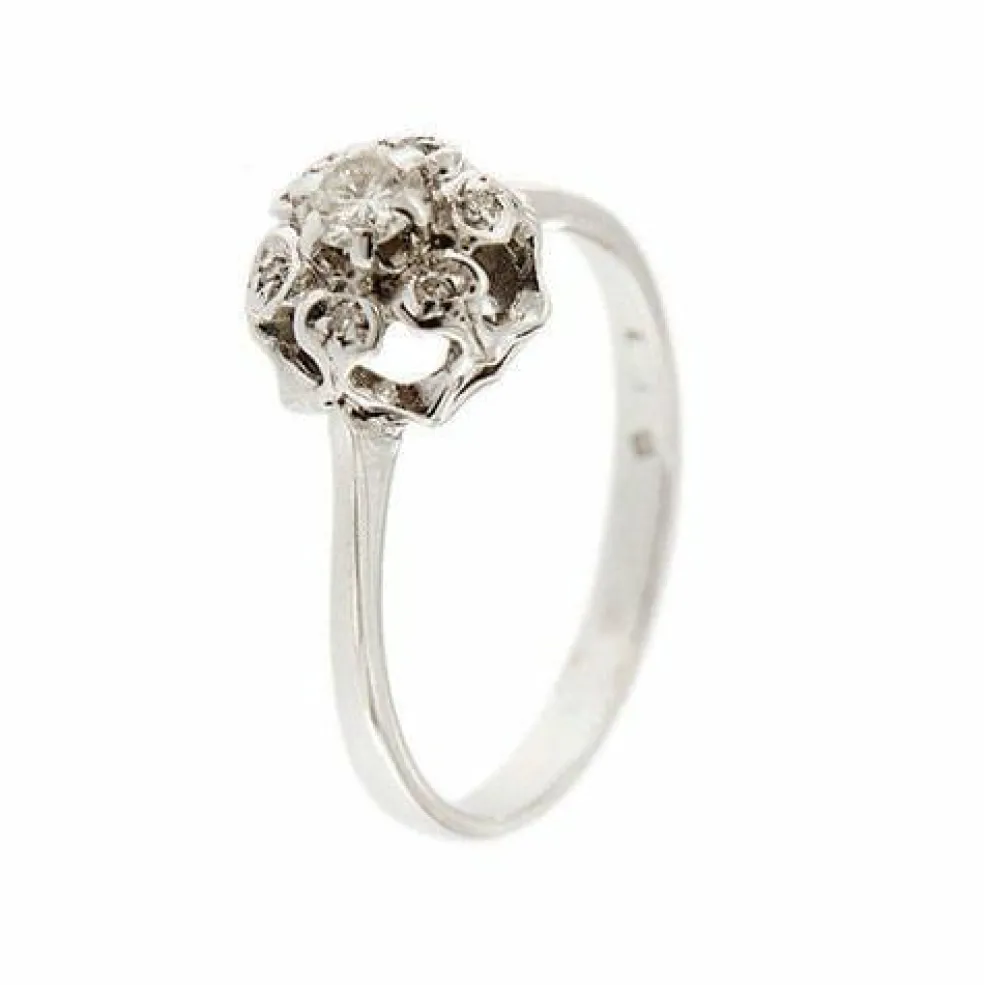 Bague solitaire avec diamants 0,24 ct