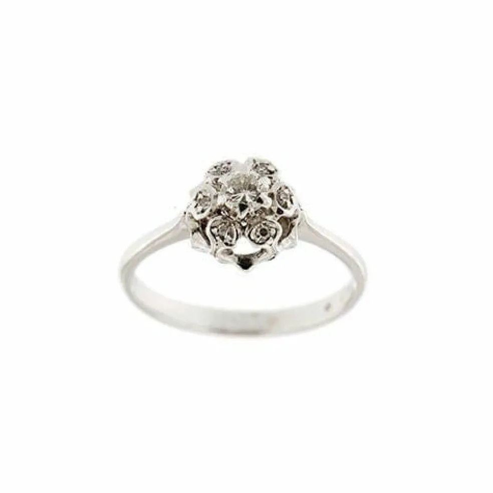 Bague solitaire avec diamants 0,24 ct