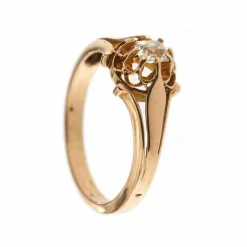 Bague solitaire avec diamant de 0,35 ct