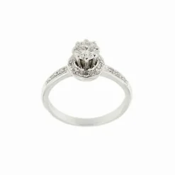 Bague solitaire avec diamants 0,84 ct