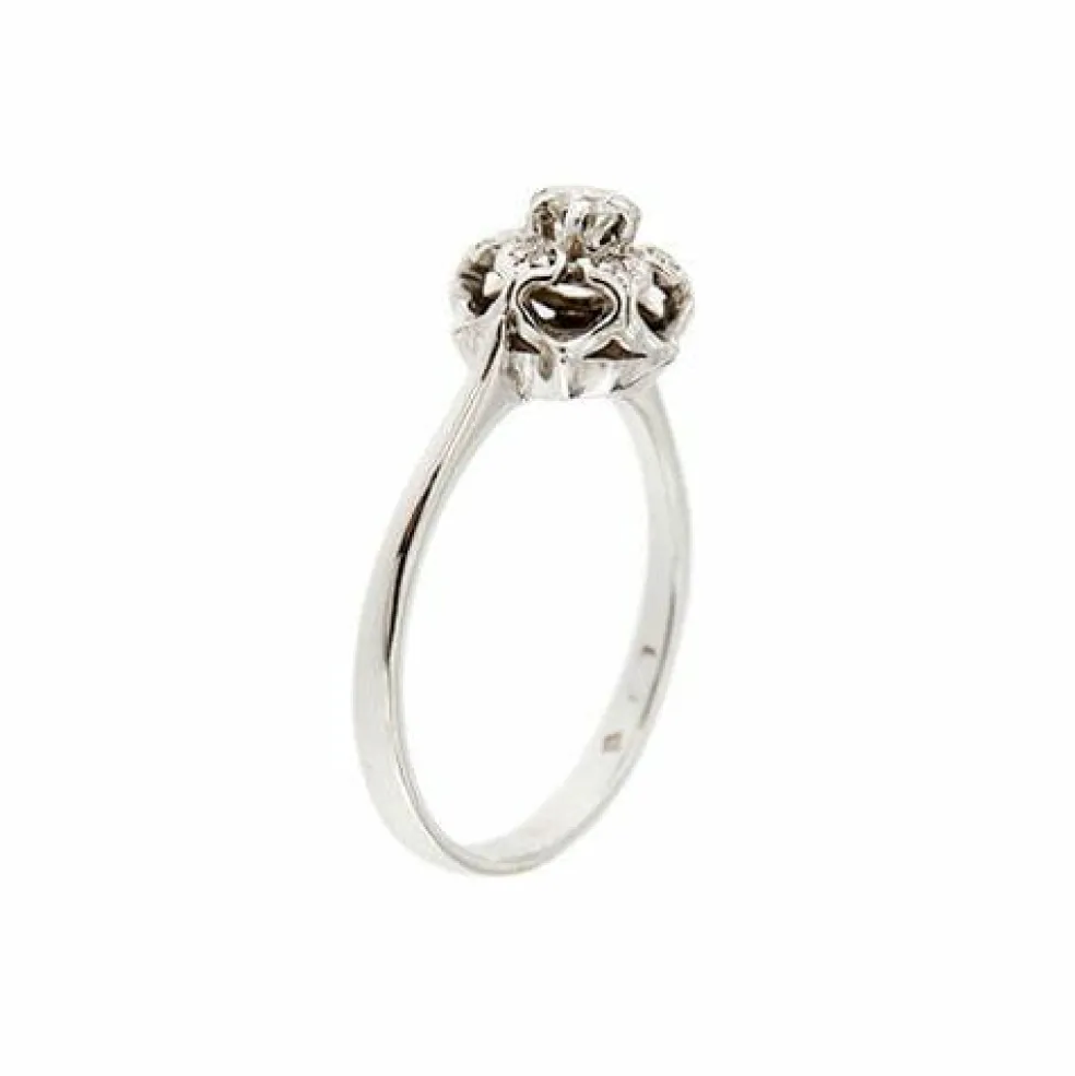Bague solitaire avec diamants 0,24 ct