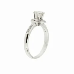 Bague solitaire avec diamants 0,84 ct