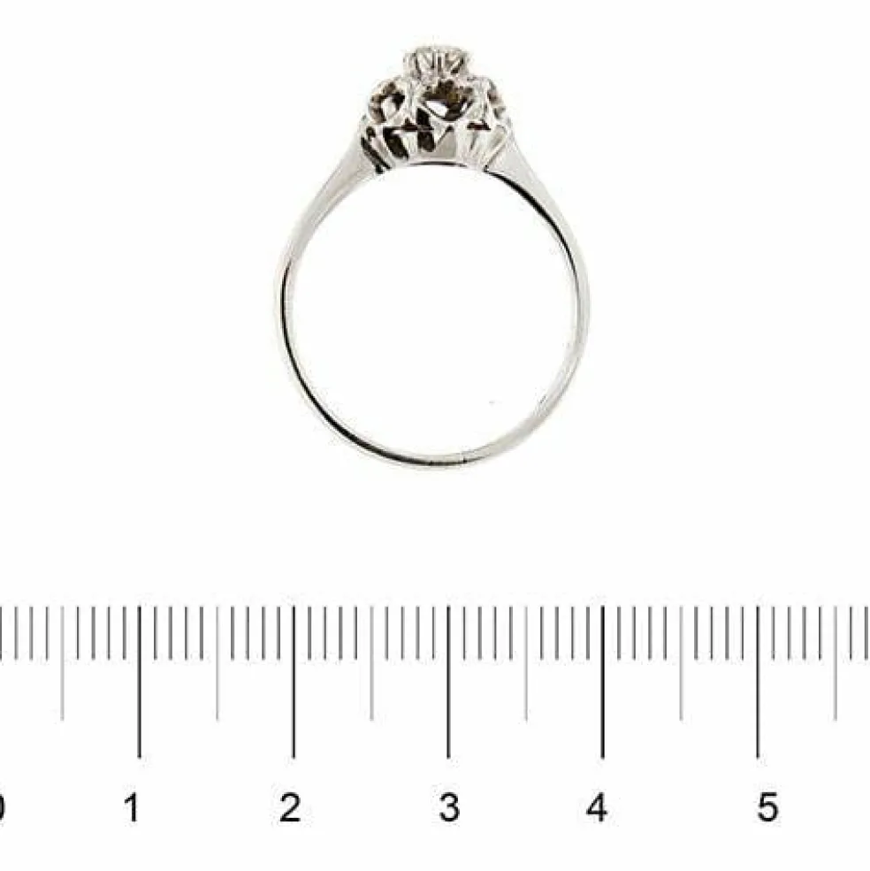 Bague solitaire avec diamants 0,24 ct