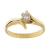 Bague solitaire contrariée avec diamant 0,30 ct