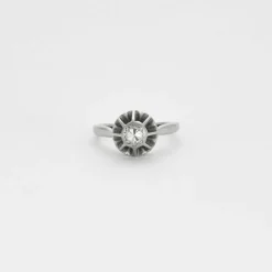 Bague Solitaire coupole diamant 0.40ct
