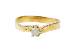 Bague solitaire 0.18ct en or massif