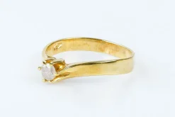 Bague solitaire 0.18ct en or massif