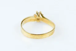 Bague solitaire 0.18ct en or massif