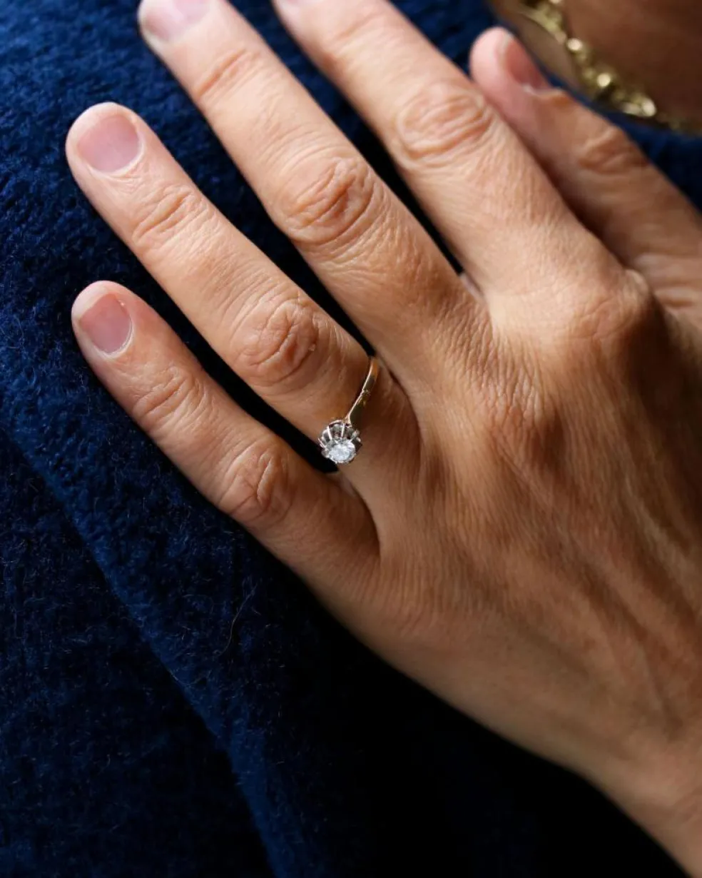 Bague Solitaire Deux Ors Diamant
