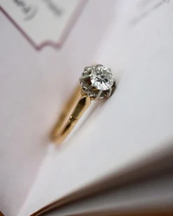 Bague Solitaire Deux Ors Diamant