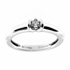 Bague solitaire diamant 0,07 ct