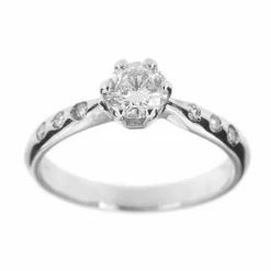 Bague solitaire diamant 0,50 ct