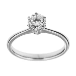 Bague solitaire diamant 0,74 ct