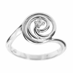 Bague solitaire diamant 0,05 ct