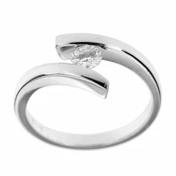 Bague solitaire diamant 0,25 ct