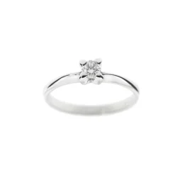 Bague solitaire diamant 0,25 ct
