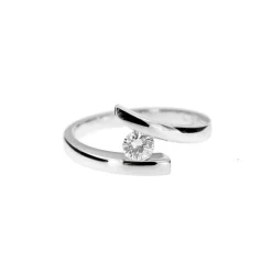 Bague solitaire diamant 0,25 ct