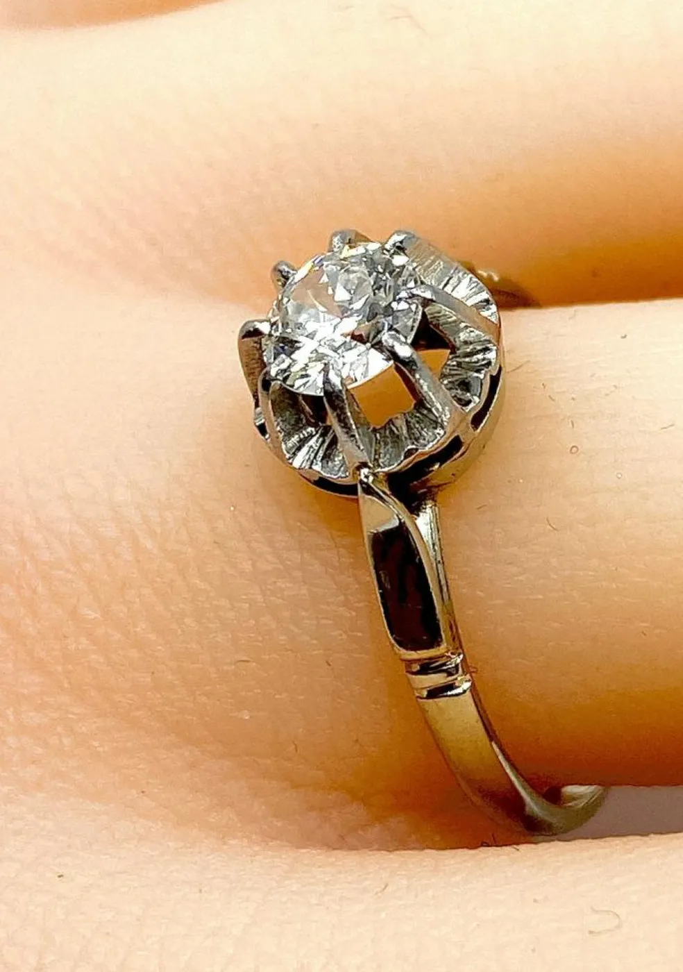 Bague solitaire diamant 0,60 carat