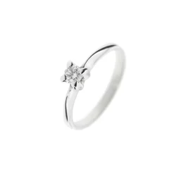 Bague solitaire diamant 0,25 ct