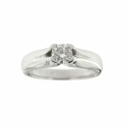 Bague solitaire diamant 0,49 ct