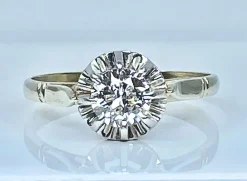 Bague solitaire diamant 0,60 carat