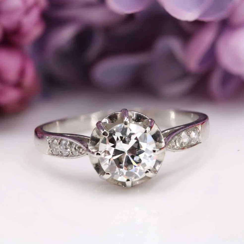 Bague solitaire diamant ancienne
