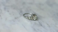 Bague Solitaire Diamant Art Deco